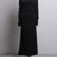 lace layered drape jersey dress Black【Delivery in July 2026】