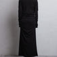 lace layered drape jersey dress Black【Delivery in July 2026】