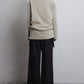 body piercing long sleeve pullover Light Beige【Delivery in July 2026】