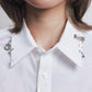 body piercing shirt White【Delivery in July 2026】