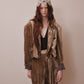 Stripe lining panne velvet jacket mustard【Delivery in January 2027】