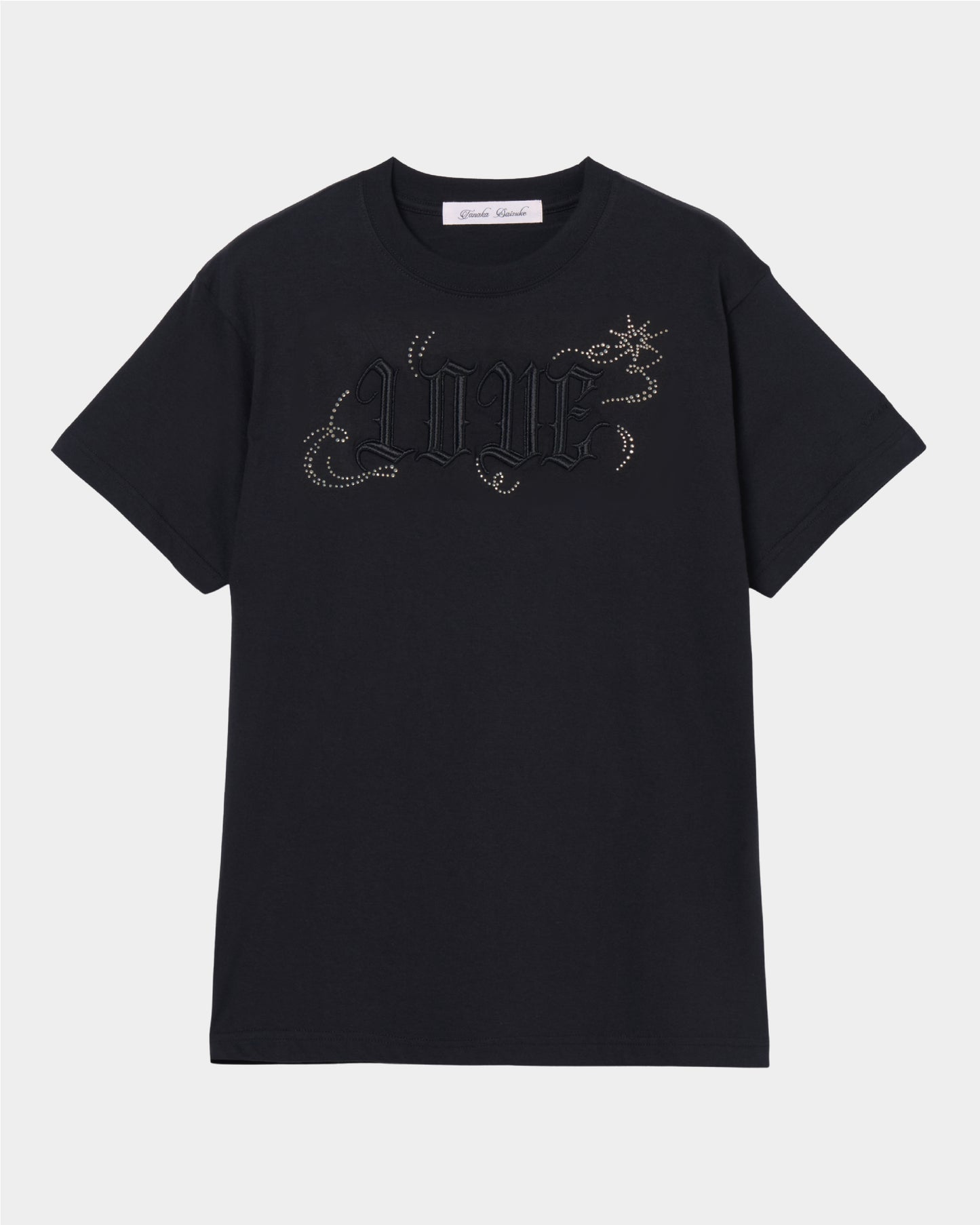 LOVE sparkle T-shirt Black × Black【POPUP先行】
