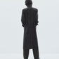 lace up soutien collar coat Dark brown【Delivery in November 2025】