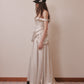 Satin drape dress One color【Delivery in March 2027】