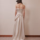Satin drape dress One color【Delivery in March 2027】