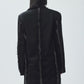 seam frayed melton coat Black【Delivery in November 2025】