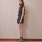 Exposed lining double belt trousers Gray【Delivery in January 2027】
