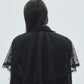 seam frayed melton coat Black【Delivery in November 2025】