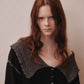 Lace collar knit pulover Black【Delivery in January 2027】