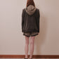 Exposed lining double belt trousers Greige【Delivery in January 2027】