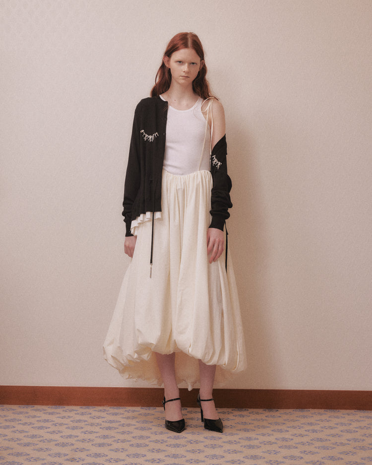chain tassel balloon skirt Off white【Delivery in February 2027】