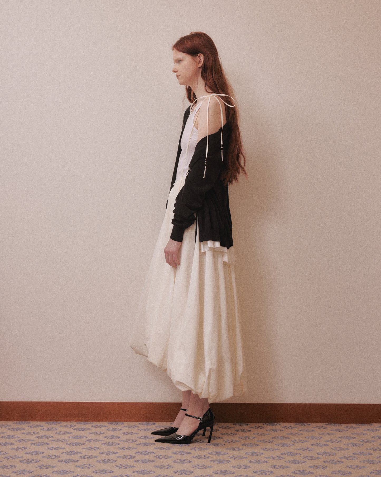 chain tassel ballon skirt Off white【Delivery in February 2027】