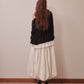 Bijou bra peplum knit  cardigan Black【Delivery in February 2027】