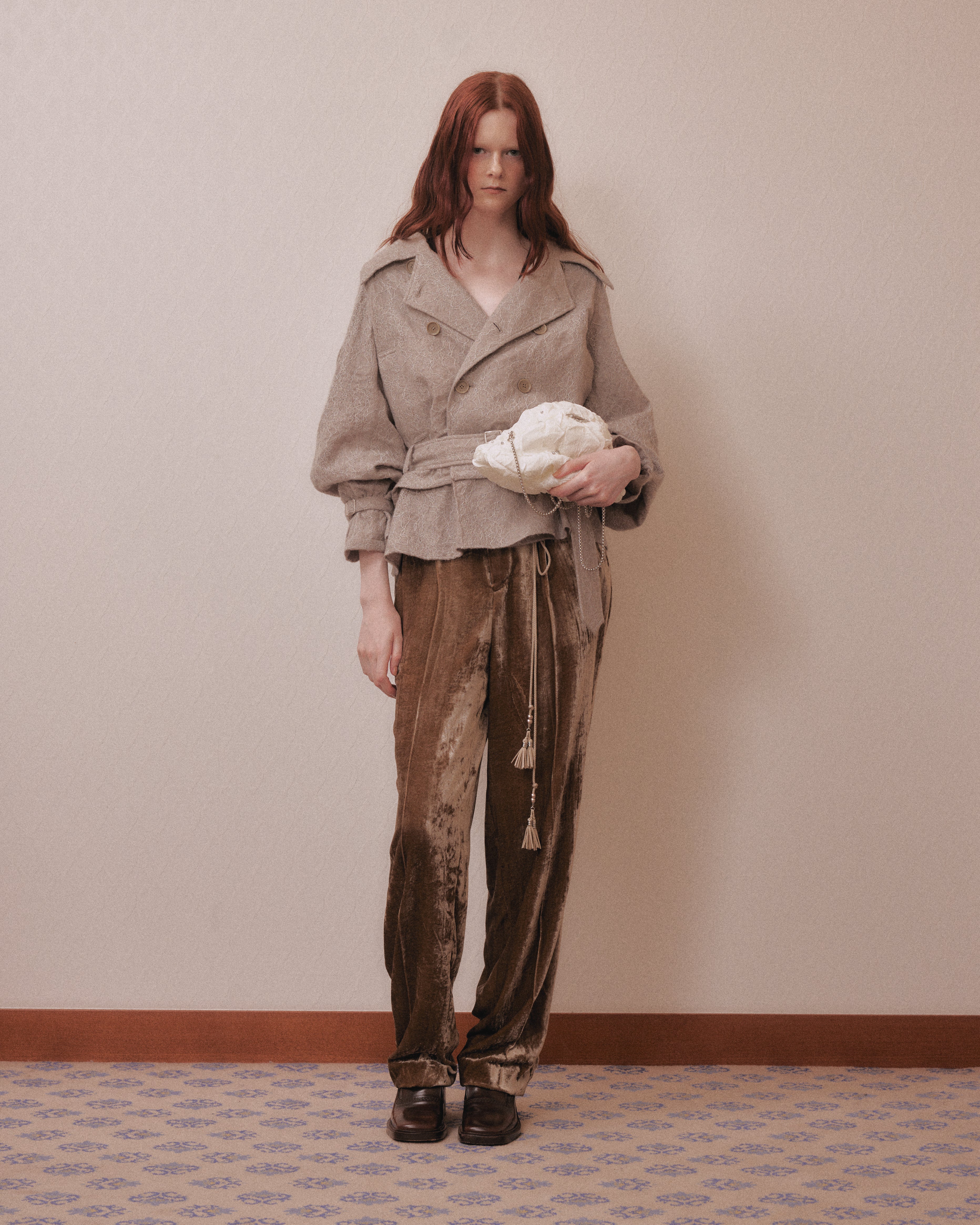 tanakadaisuke(タナカダイスケ)|コート|punching lace peplum trench