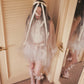 feather beads tulle veil【Delivery in March 2026】