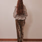punching lace peplum trench jacket Khaki【Delivery in January 2027】