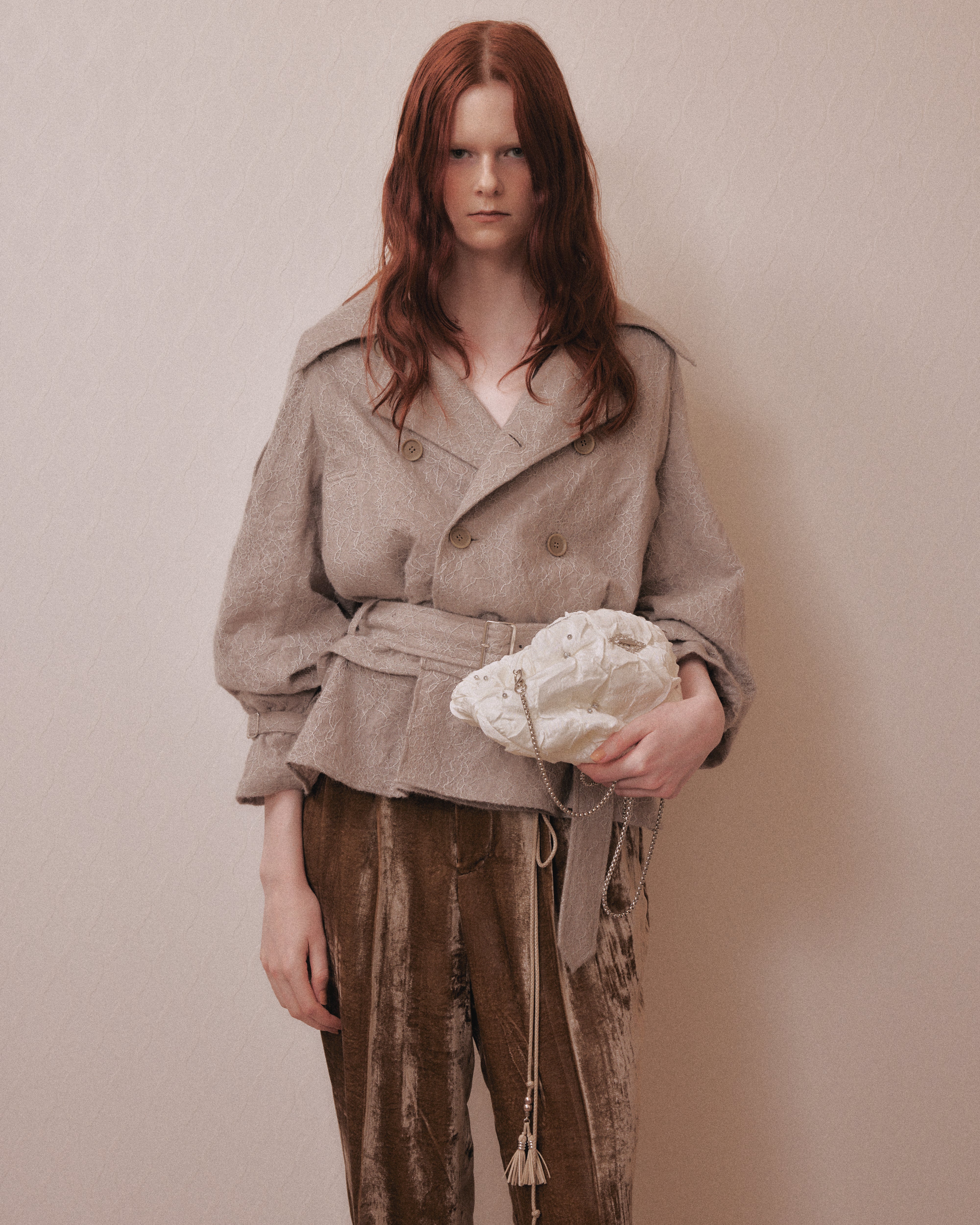 tanakadaisuke(タナカダイスケ)|コート|punching lace peplum trench