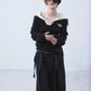 big collar knit pullover Black【Delivery in August 2026】