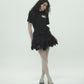 Meringue swan T-shirt Black【stock】