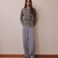 Lace argyle bijou knit  cardigan Gray【Delivery in February 2027】