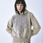 【STUDIOUS Special item】rhombus metal print bijou hoodie Beige【Stock】