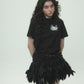 Meringue swan T-shirt Black【stock】