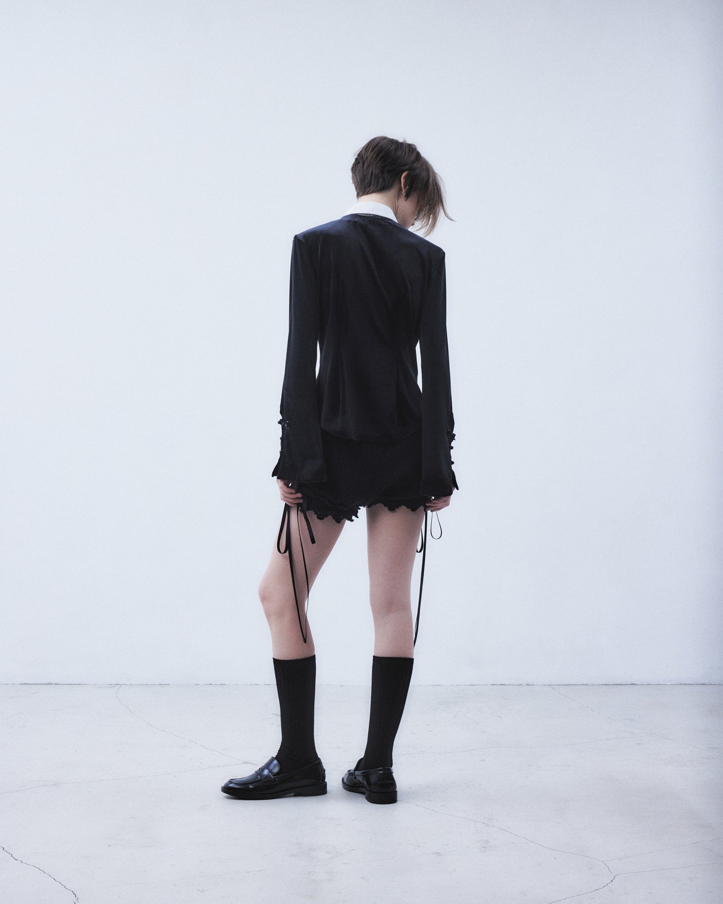 china button velour cardigan【Delivery in June 2026】