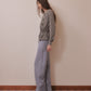 Lace argyle bijou knit  cardigan Gray【Delivery in February 2027】