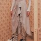 check frilled wrap skirt Ivory【stock】