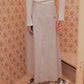 check frilled wrap skirt Ivory【stock】