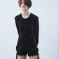 lace crochet knit ribbon short pants Black【Delivery in August 2026】