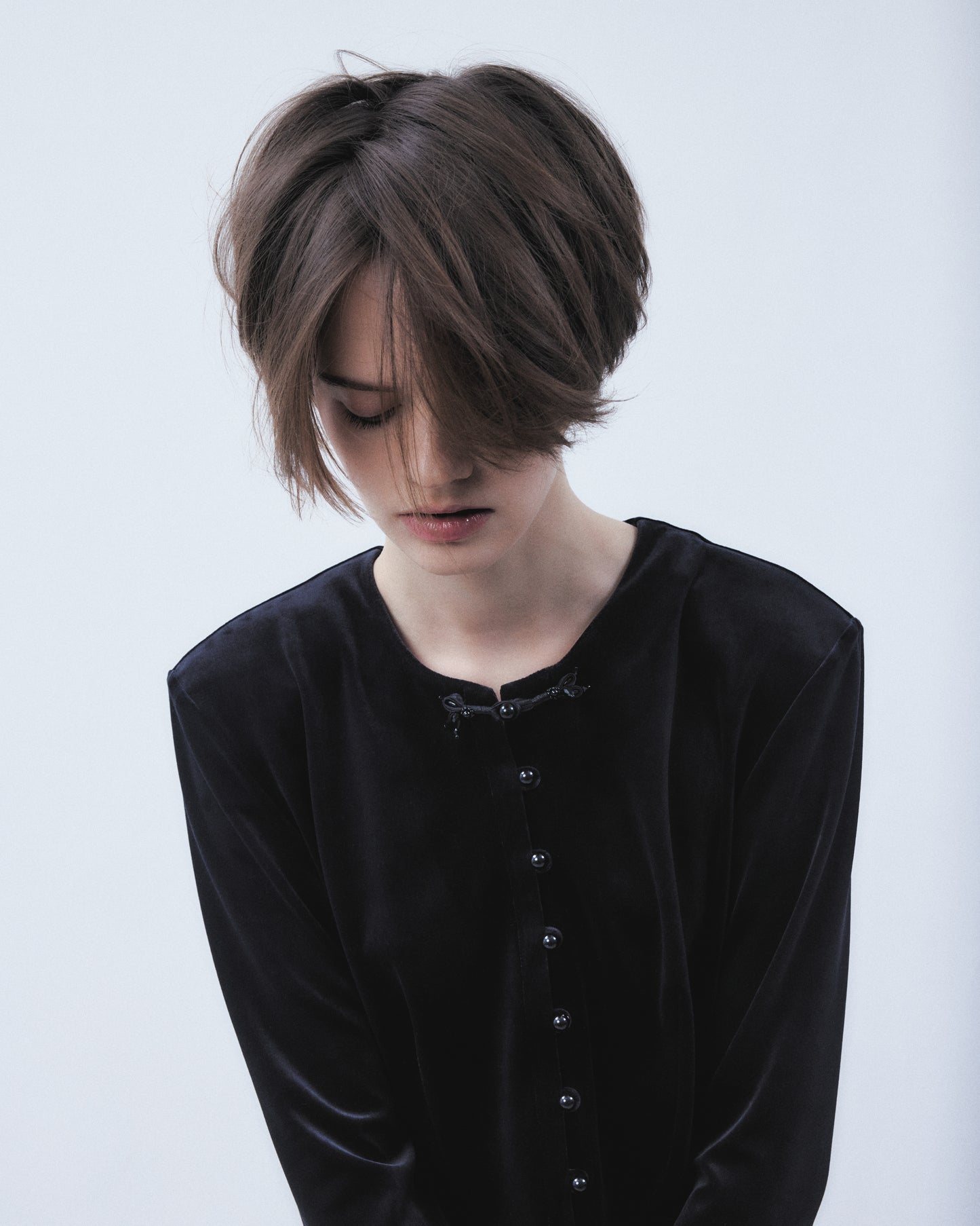 china button velour cardigan【Delivery in June 2026】
