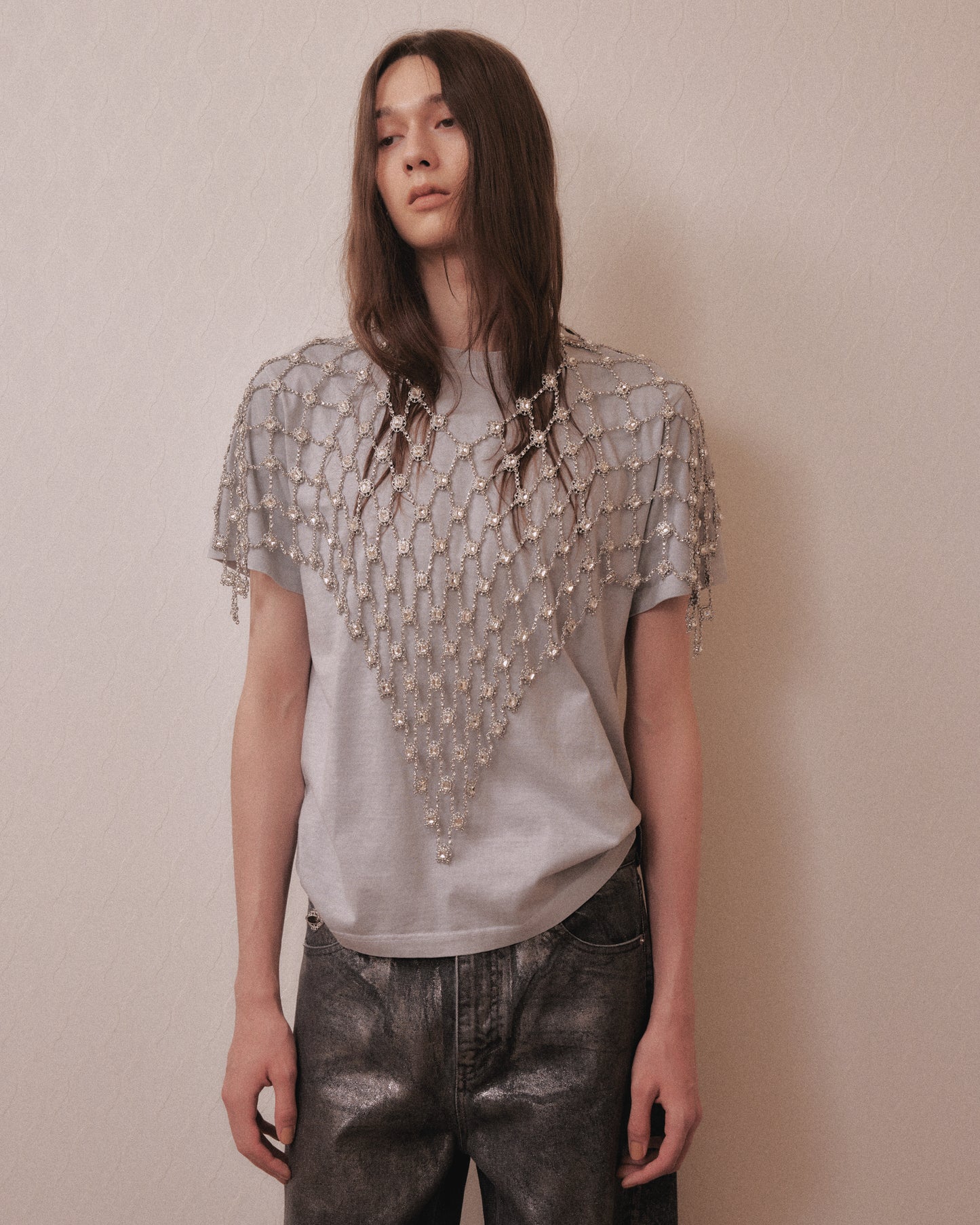 Chain bijou crystal cape Silver【Delivery in March 2027】