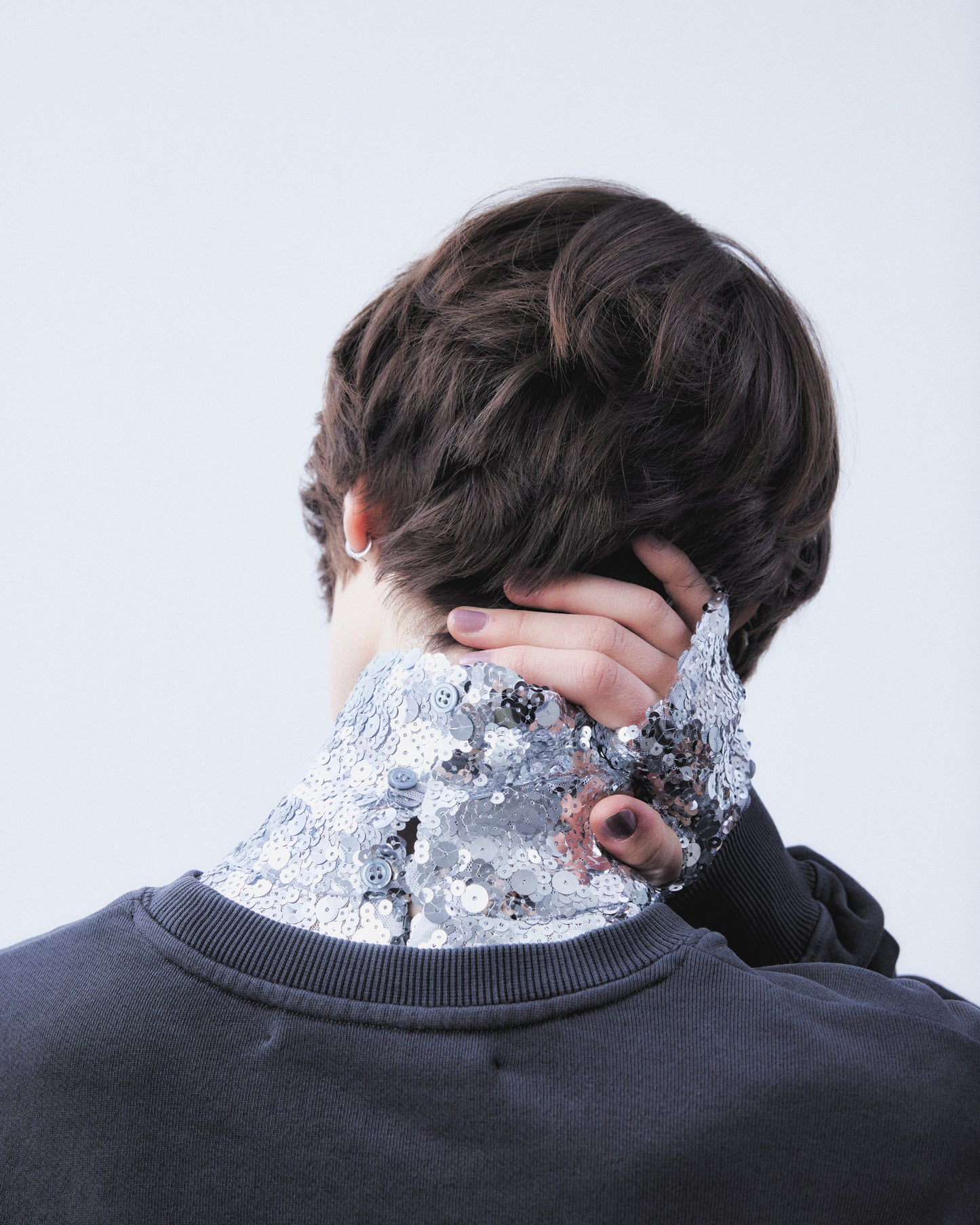 spangle tulle pullover Silver【Delivery in September 2026】