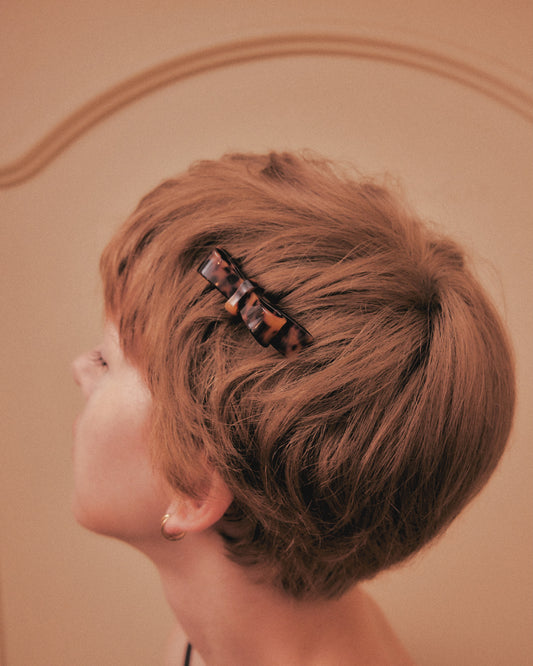 meteorite ribbon barrette Brown【Delivery in  February 2027】