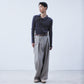 double ribbon lace up riv tops Charcoal gray【Delivery in June 2026】