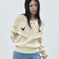 bijou tiara off-shoulder knit Ivory【Delivery in September 2025】