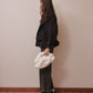 Beads epolette peplum trench jacket Black【Delivery in January 2027】