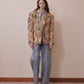 Silver foil print letter pocket denim pants Blue【Delivery in February 2027】