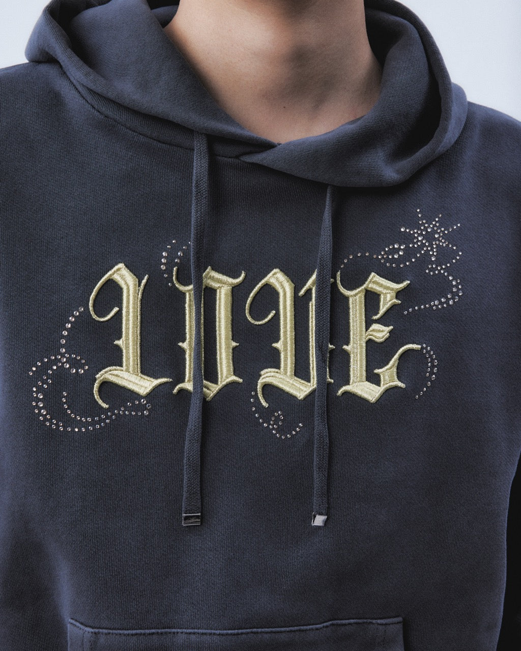 LOVE sparkle hoodie Black【Delivery in March 2026】