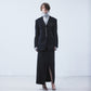 metal buckle stripe wool wrap skirt Black【Delivery in July 2026】