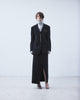 metal buckle stripe wool wrap skirt Black【stock】