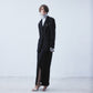 metal buckle stripe wool wrap skirt Black【Delivery in July 2026】