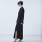 metal buckle stripe wool wrap skirt Black【Delivery in July 2026】