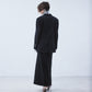 metal buckle stripe wool wrap skirt Black【Delivery in July 2026】