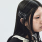 snow bijou mini barrette Black【Delivery in November 2025】