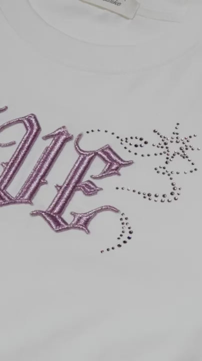 tanakadaisuke(タナカダイスケ)Tシャツ | LOVE sparkle T-shirt White