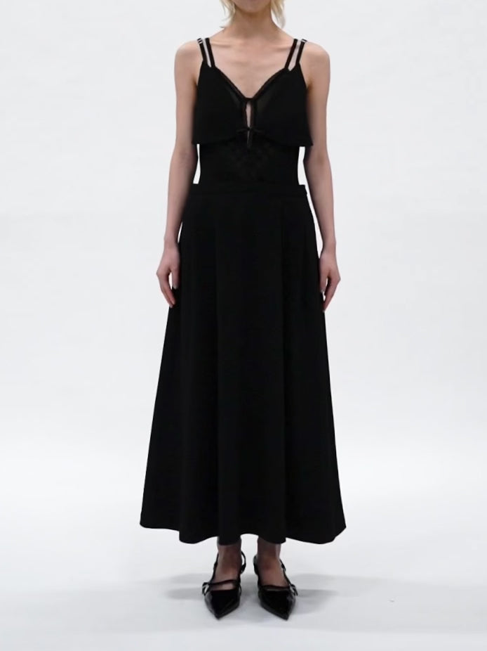 layered bra jersey cami one-piece Black【stock】 – tanakadaisuke