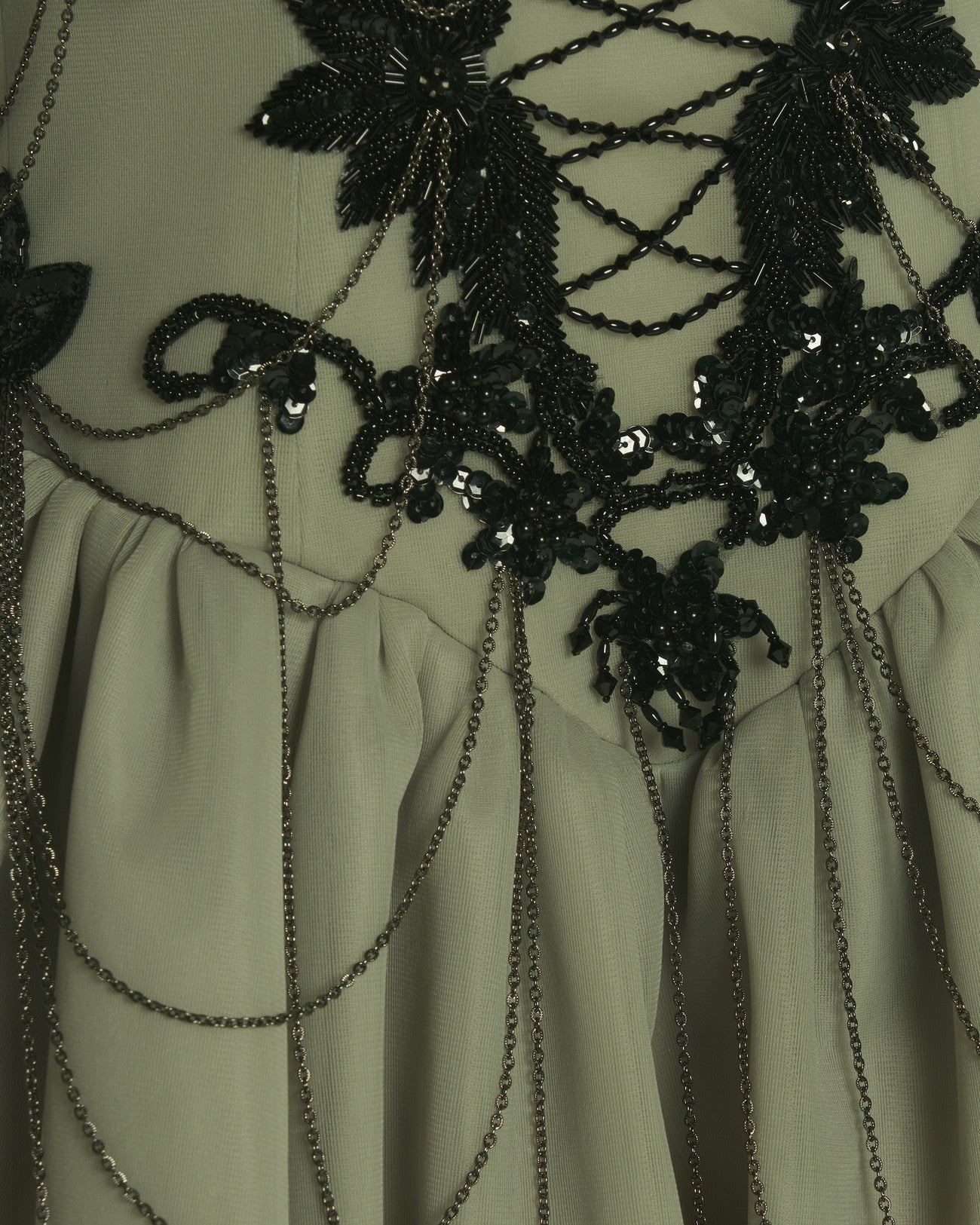 black seagrass chain dress【Delivery in March 2025】