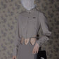 hanging straight skirt Olive brown【Delivery in February 2026】